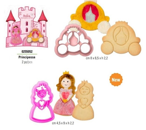 [0255052] Kit 2 Cortadores Princesas Decora