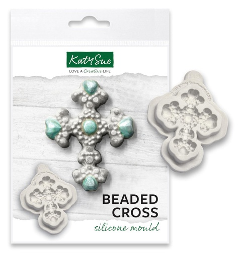 [CE0034] Molde de silicona cruz perlada Katy Sue