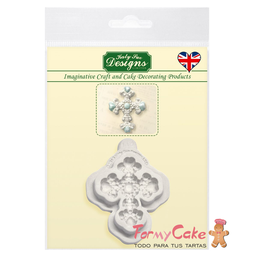 [CE0034] Molde de silicona cruz perlada katy SUE