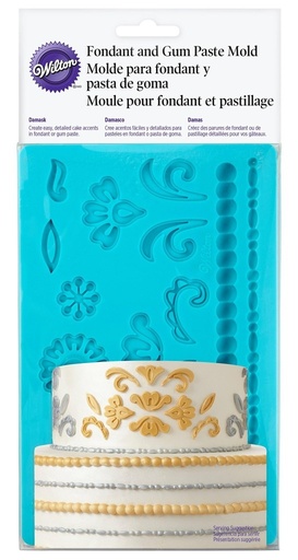 [409-2529] Molde fondant diseño damasco WILTON