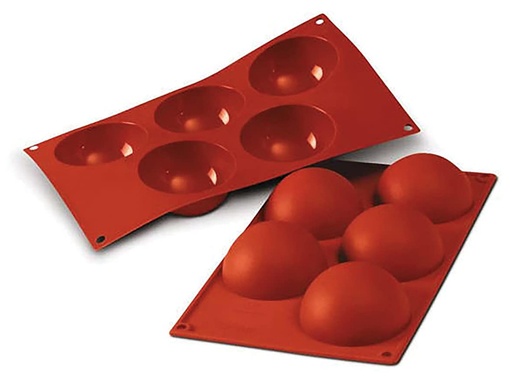 [20001000065] Molde silicona 5 semiesferas SILIKOMART