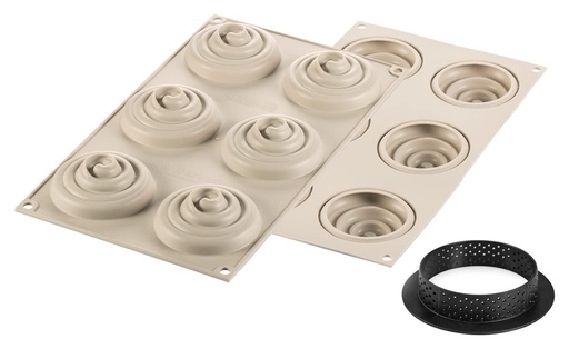 [25273130065] Molde silicona mini tartaletas twist SILIKOMART