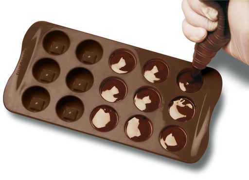 [22116770265] Molde silicona 12 dinosaurios de chocolate SILIKOMART