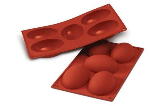 [20041000065] Molde silicona 5 huevos SILIKOMART
