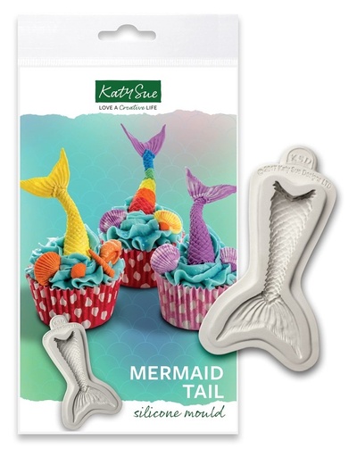 [CE0067] Molde silicona cola de sirena katy sue designs