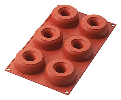 [26170000065] Molde silicona donuts 6 cavidades silikomart