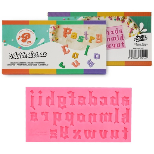[P090480] Molde Silicona Letras Minúsculas Mágicas Pastry Colours