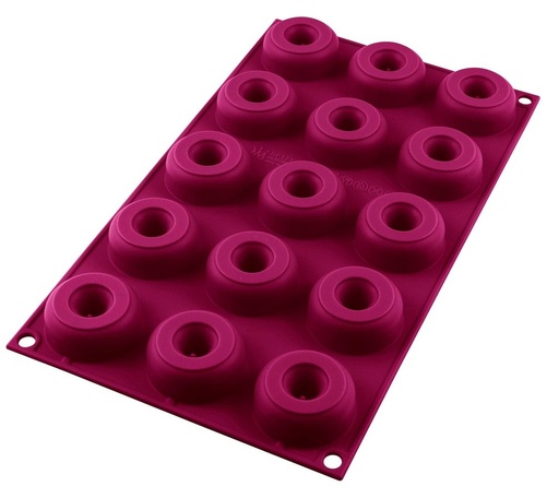 [30.010.00.0060] Molde Silicona Minidonuts 18ud Silikomart