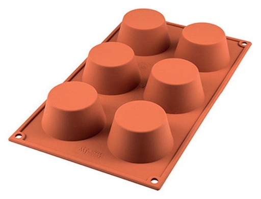 [20.023.00.0065] Molde de silicona para 6 muffins. Silikomart