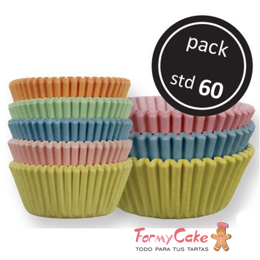 [BC718] Cápsulas pastel 3 colores 60 ud PME