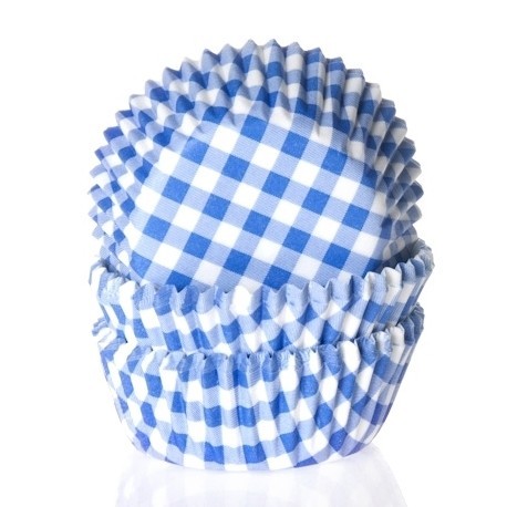 [850220] Cápsulas cupcakes House Of Marie cuadrados azul 50ud