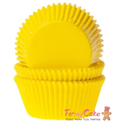 [HM0053] Cápsulas amarilla lisa 50ud house of MARIE