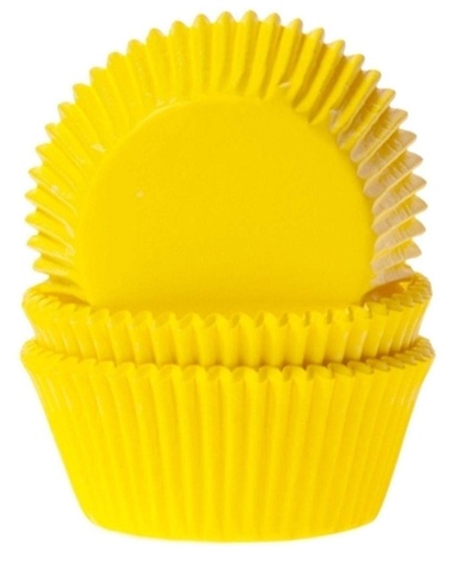 [HM0053] Cápsulas cupacakes amarilla lisa 50ud. House of Marie