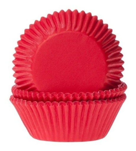[HM0077] Cápsulas cupcakes roja lisa 50ud. House of Marie