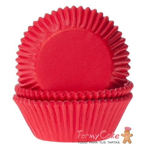 [HM0077] Cápsulas roja lisa 50ud house of MARIE