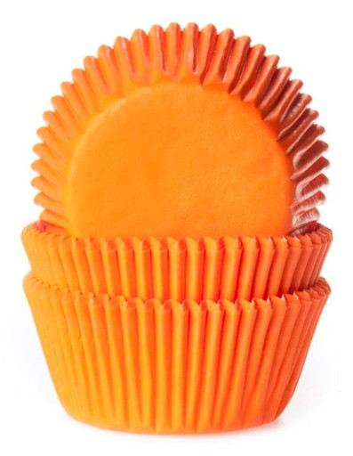 [HM0046] Cápsulas cupcakes naranja lisa 50u. House Of Marie