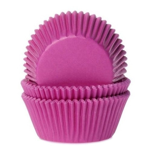 [HM0060] Cápsulas cupcakes fucsia lisa 50ud House Of Marie
