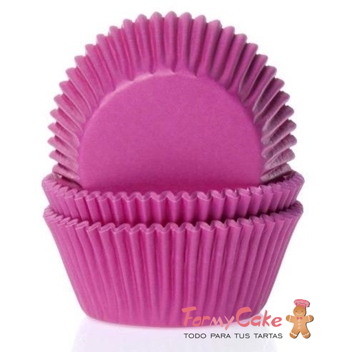 [HM0060] Cápsulas fucsia lisa 50ud house of MARIE
