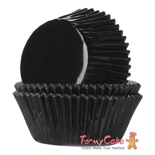 [HM1333] Cápsulas negras metalizadas 24ud house of MARIE