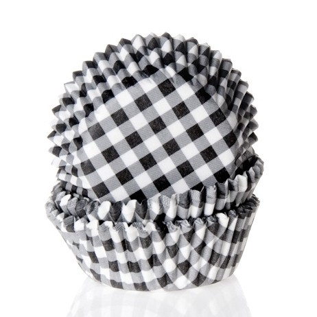 [HM0558] Minicápsulas cupcakes house of marie cuadrados negros 60UD