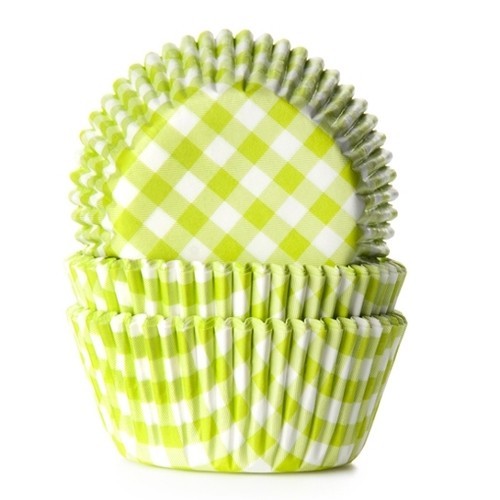 [HM1678] Cápsulas cupcakes house of marie cuadrados verde lima 50UD