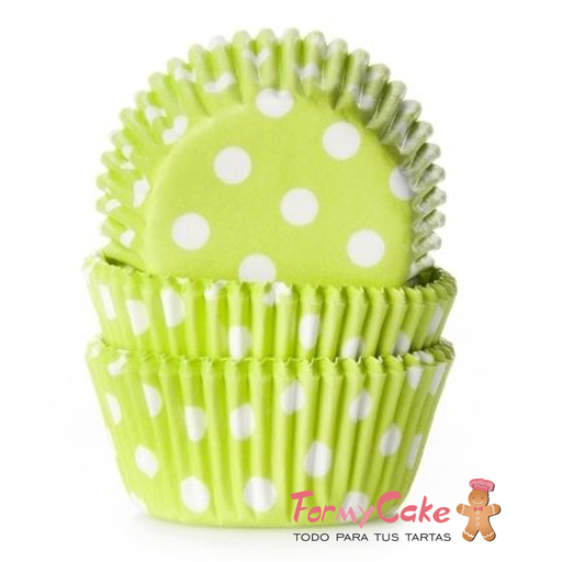 [HM1708] Minicápsulas verde lima con lunares 60ud house of MARIE