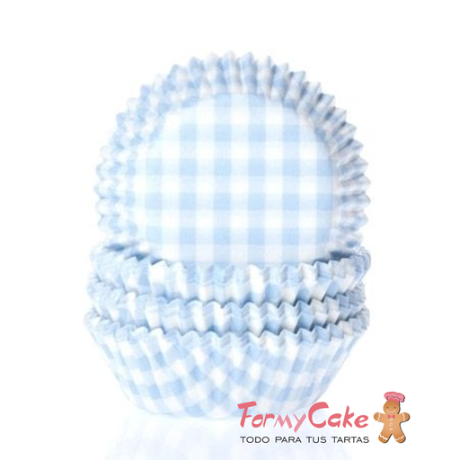 [HM0206] Cápsulas cuadrados azul pastel 50ud house of MARIE