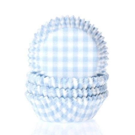 [HM0206] Cápsulas cupcakes cuadrados azul pastel 50ud House Of Marie