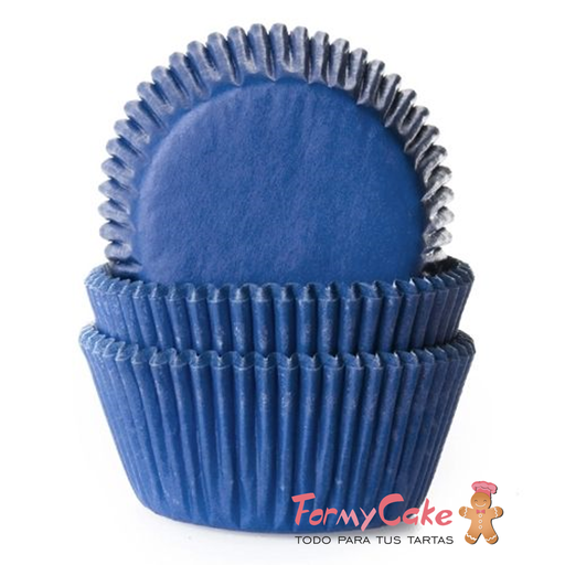 [HM1524] Cápsulas cupcakes azul oscuro 50ud house of MARIE