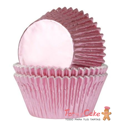 [HM4372] Cápsulas rosa bebe metalizadas 24ud house of MARIE