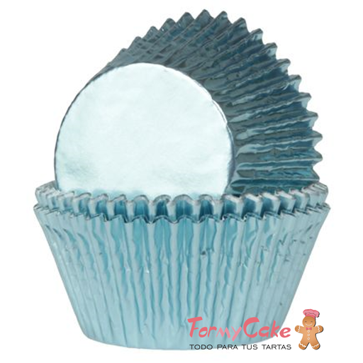 [HM4365] Cápsulas azul bebe metalizadas 24ud house of MARIE