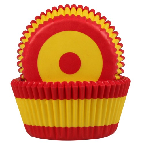 [HM1722] Cápsulas cupcakes bandera de españa 50UD. House of Marie