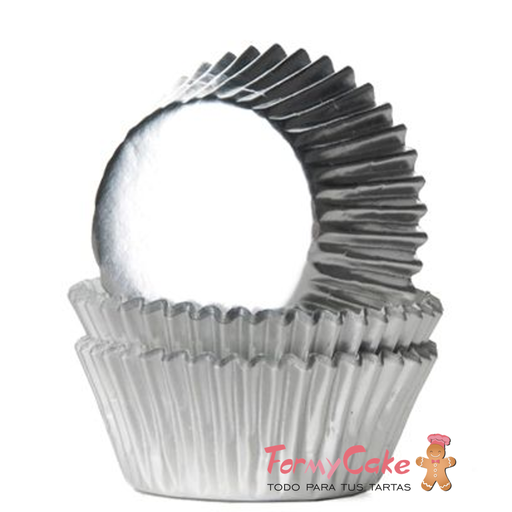 [HM2262] Minicápsulas plateada metalizada 36ud house of MARIE