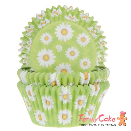 [HM5041] Cápsulas verdes con margaritas house of MARIE