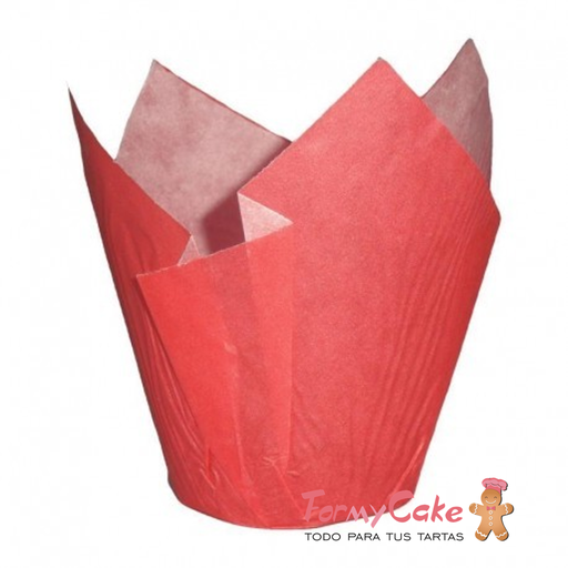 [swk0862] Capsulas para muffins rojas 24ud PASTKOLOR