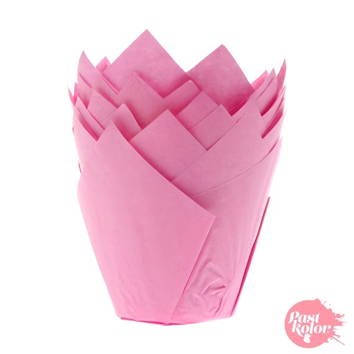 [swk0863] Capsulas para muffin rosa 24ud PASTKOLOR