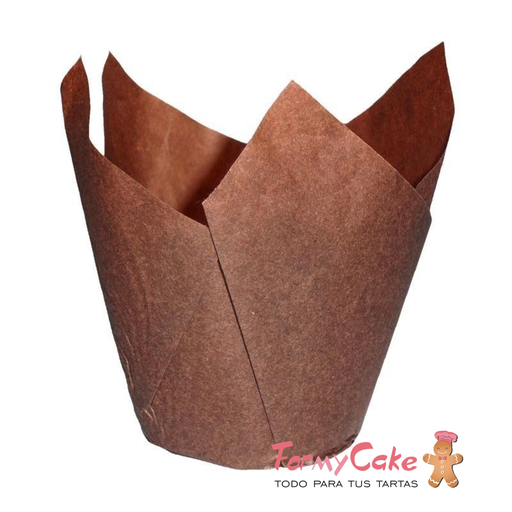 [swk0864] Capsulas para muffins marron 24ud PASTKOLOR