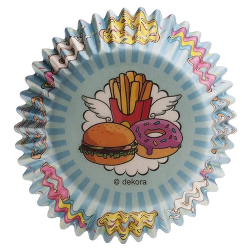 [339255] Capsulas cupcakes fast food 25ud DEKORA