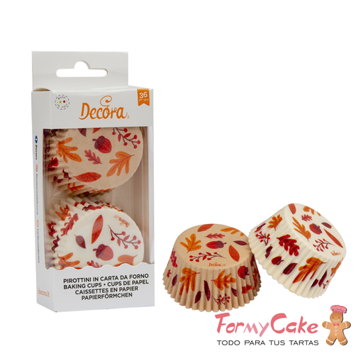 [0339859] Cápsulas cupcakes otoño 36uds DECORA