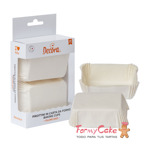 [0339880] Cápsulas mini cake blancas 36uds DECORA