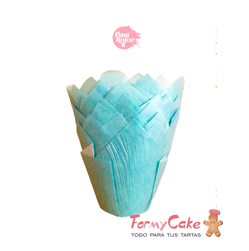 [swk2216] Capsulas para mini muffins azul 50ud PASTKOLOR