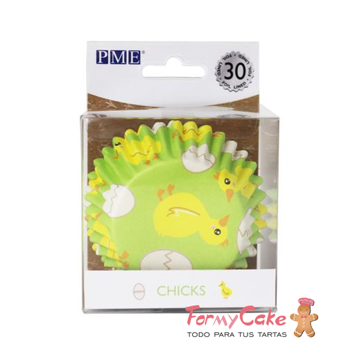 [BC843] Cápsulas aluminio pollito pascua 30ud PME