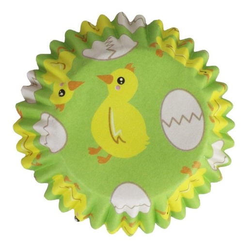 [BC843] Cápsulas cupcakes aluminio pollito pascua 30ud PME