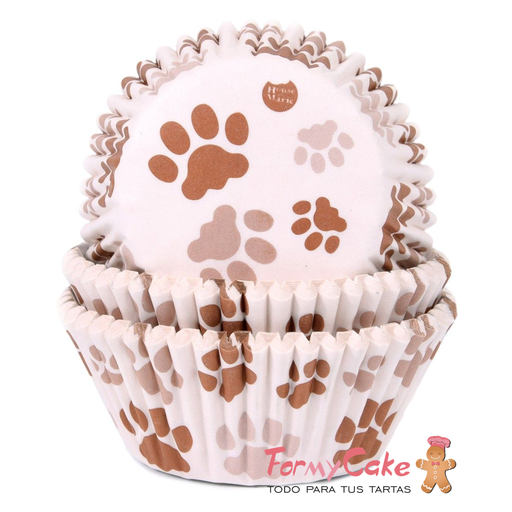 [HM6765] Cápsulas cupcakes de huellitas 50ud house of MARIE