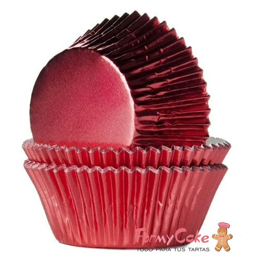 [HM1319] Cápsulas rojas metalizadas 24ud house of MARIE