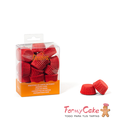 [0339637] Minicápsulas bon bon rojas 200uds DECORA