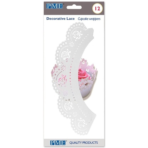 [CW920] Wrappers 12ud rosas blancas PME