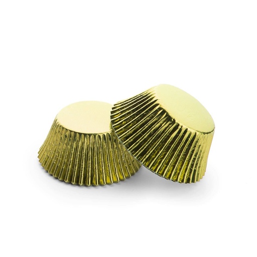 [SWK0801] Capsulas para cupcake doradas metalizadas 32ud PASTKOLOR