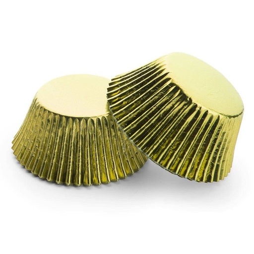 [SWK0801] Capsulas para cupcake doradas metalizadas 32ud PASTKOLOR