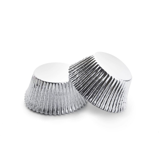 [SWK0807] Capsulas para cupcake plata metalizadas 30ud PASTKOLOR